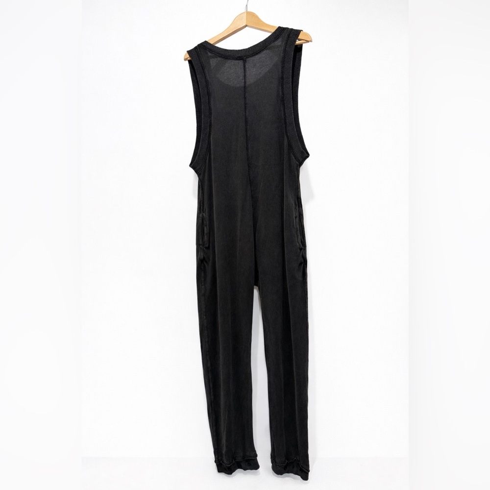 Free People Movement XS washed black low back jumper